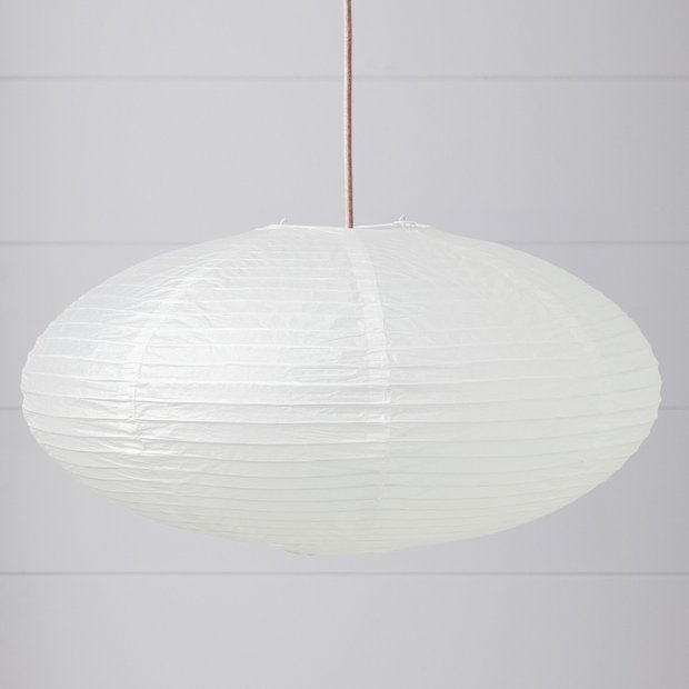 Habitat Varro white paper lampshade 47cm - British product