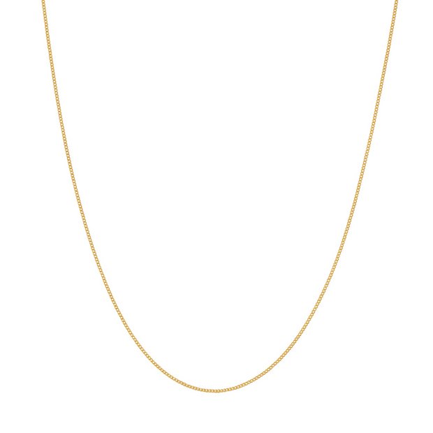 Revere 9ct gold fine curb chain necklace, UK version
