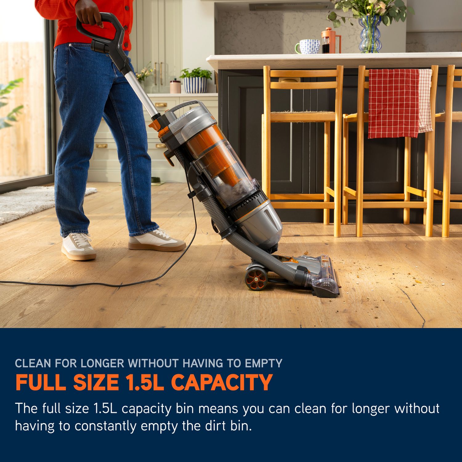 Vax Air Stretch bagless upright vacuum cleaner, UK version