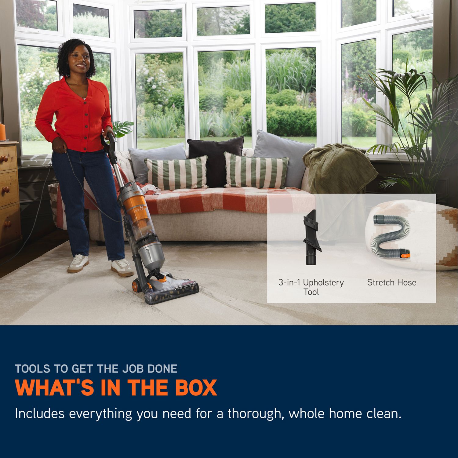 Vax Air Stretch bagless upright vacuum cleaner, UK version