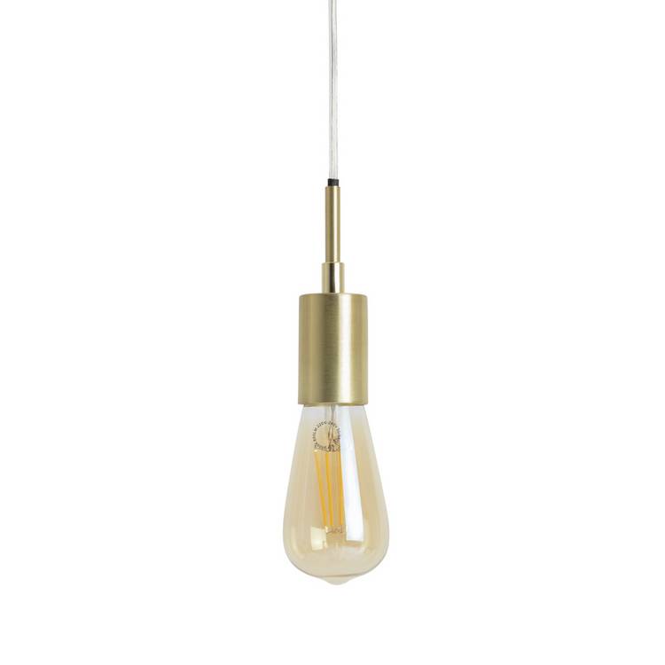 Habitat Lockie brushed brass pendant ceiling light gold, imported from the UK