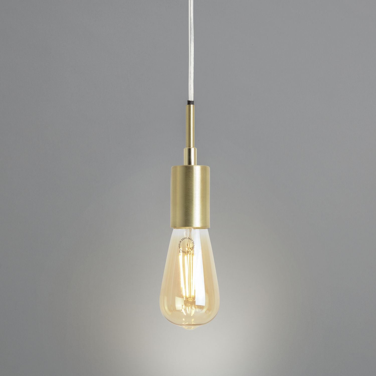 Habitat Lockie brushed brass pendant ceiling light gold, imported from the UK