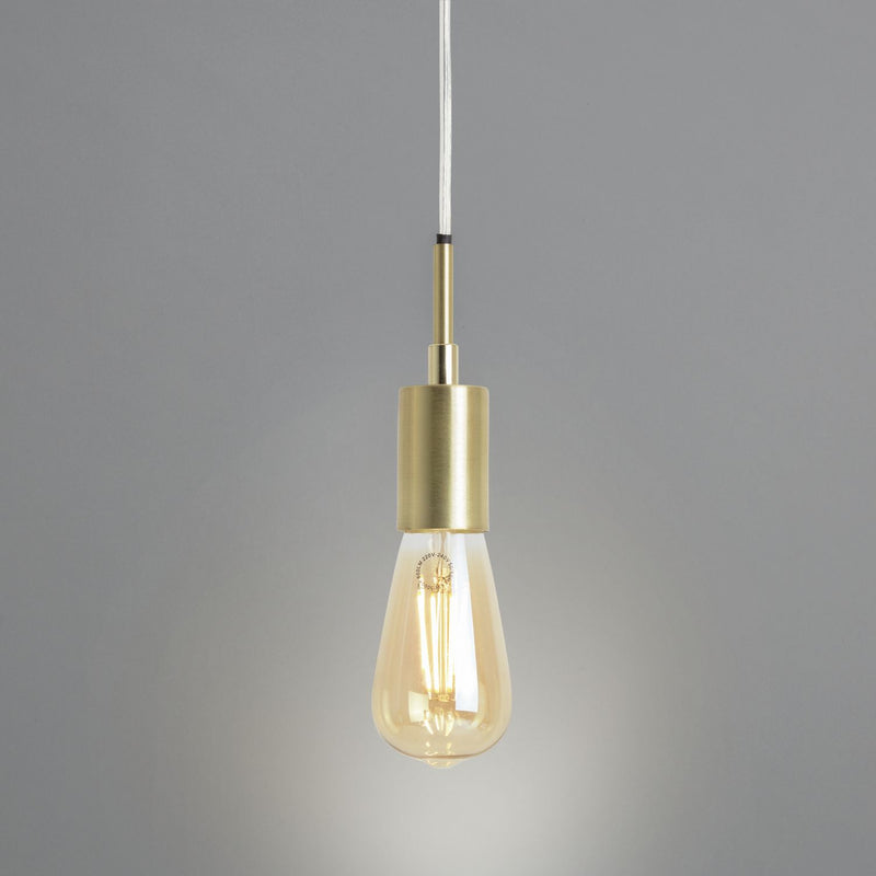 Habitat Lockie brushed brass pendant ceiling light gold, imported from the UK