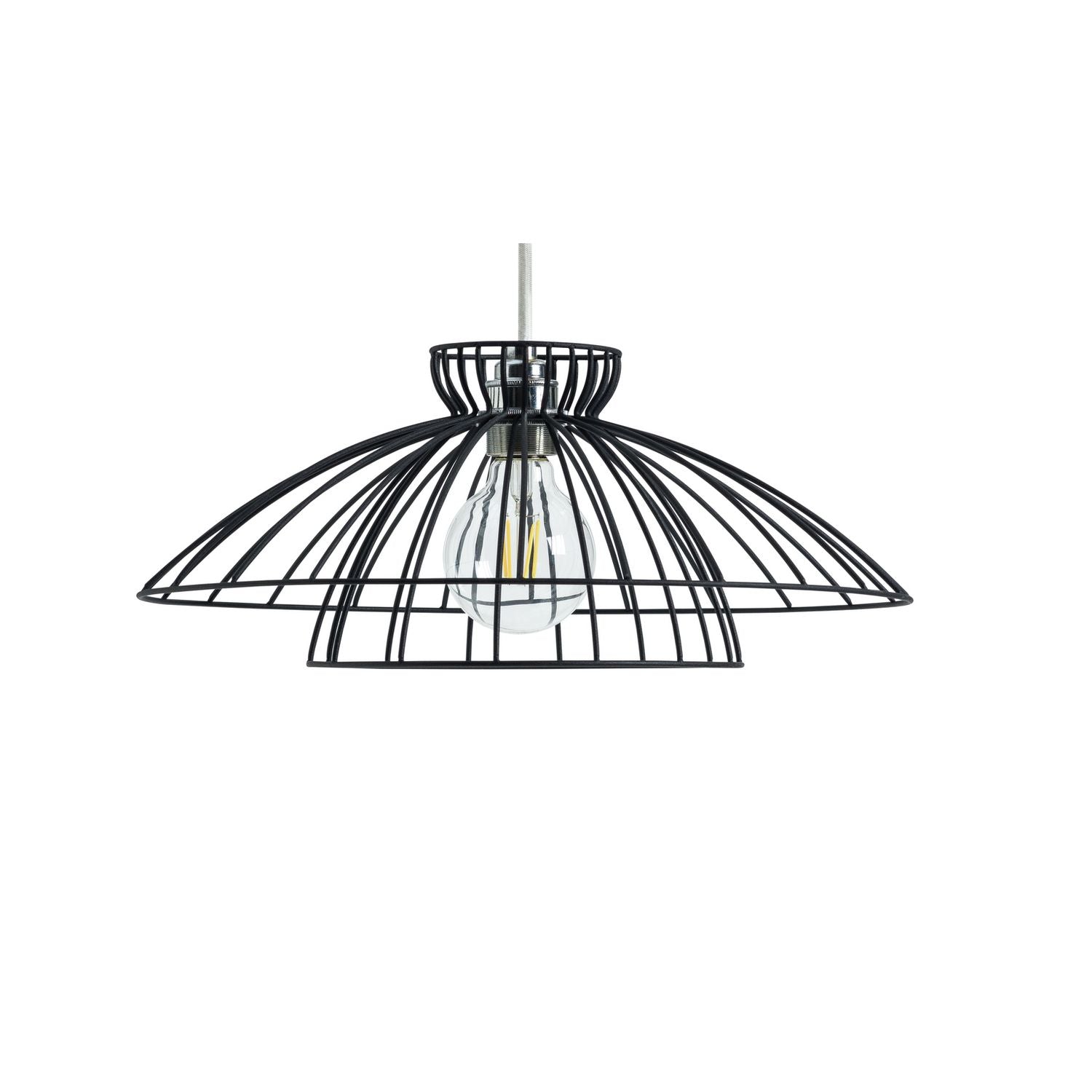 Argos Home Kiso black wire 2-tier lampshade 40cm, UK version