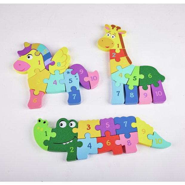 Chad Valley wooden animal jigsaw puzzle 30 piece - British product