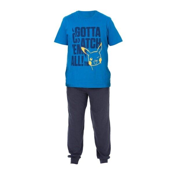 Pokemon Mens Gotta Catch Em All Long Pyjama Set (S)