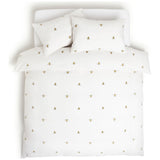 Argos Home Hideaway Bee Print White Bedding Set - Double