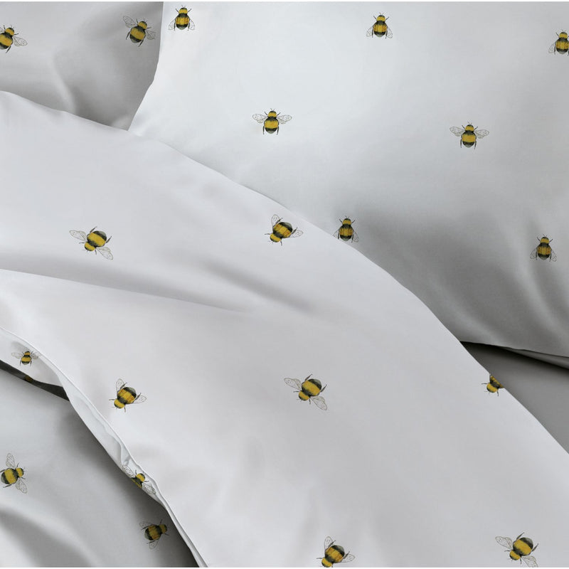 Argos Home Hideaway Bee Print White Bedding Set - Double