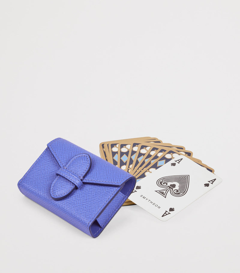 Smythson calfskin Panama playing cards and case set (British brand)
