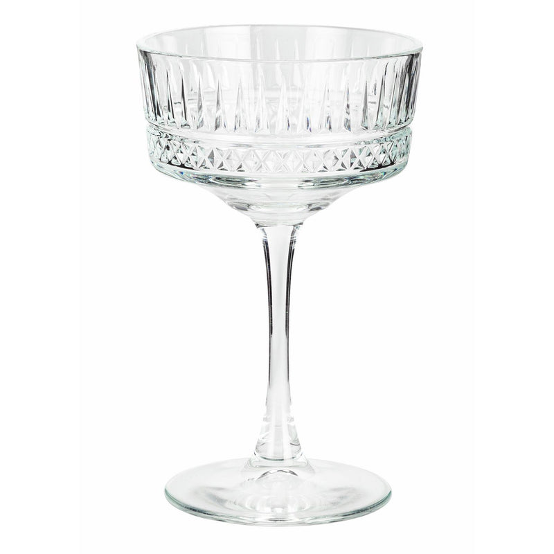 Argos Home pressed champagne coupe glasses set, imported from the UK