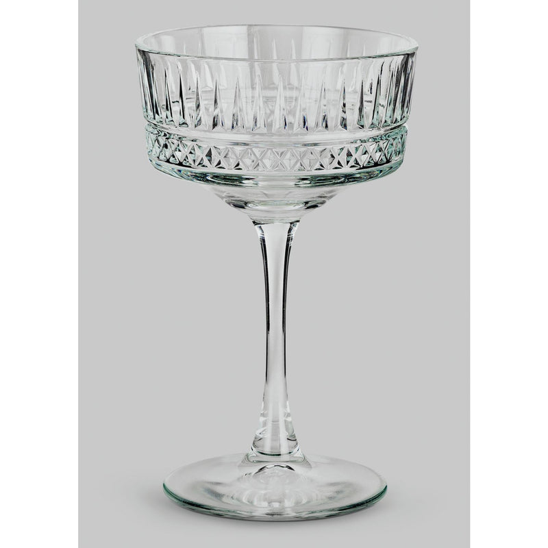 Argos Home pressed champagne coupe glasses set, imported from the UK