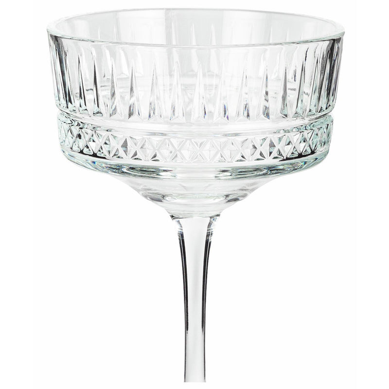 Argos Home pressed champagne coupe glasses set, imported from the UK