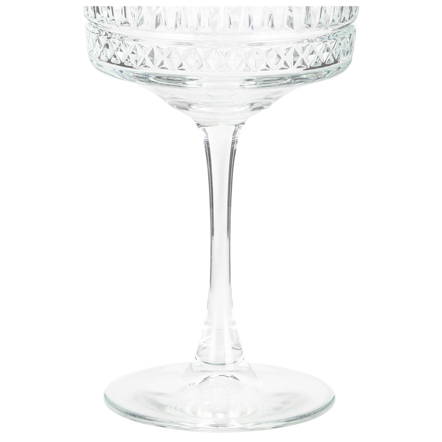 Argos Home pressed champagne coupe glasses set, imported from the UK