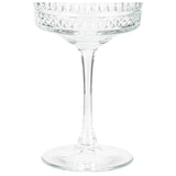 Argos Home pressed champagne coupe glasses set, imported from the UK