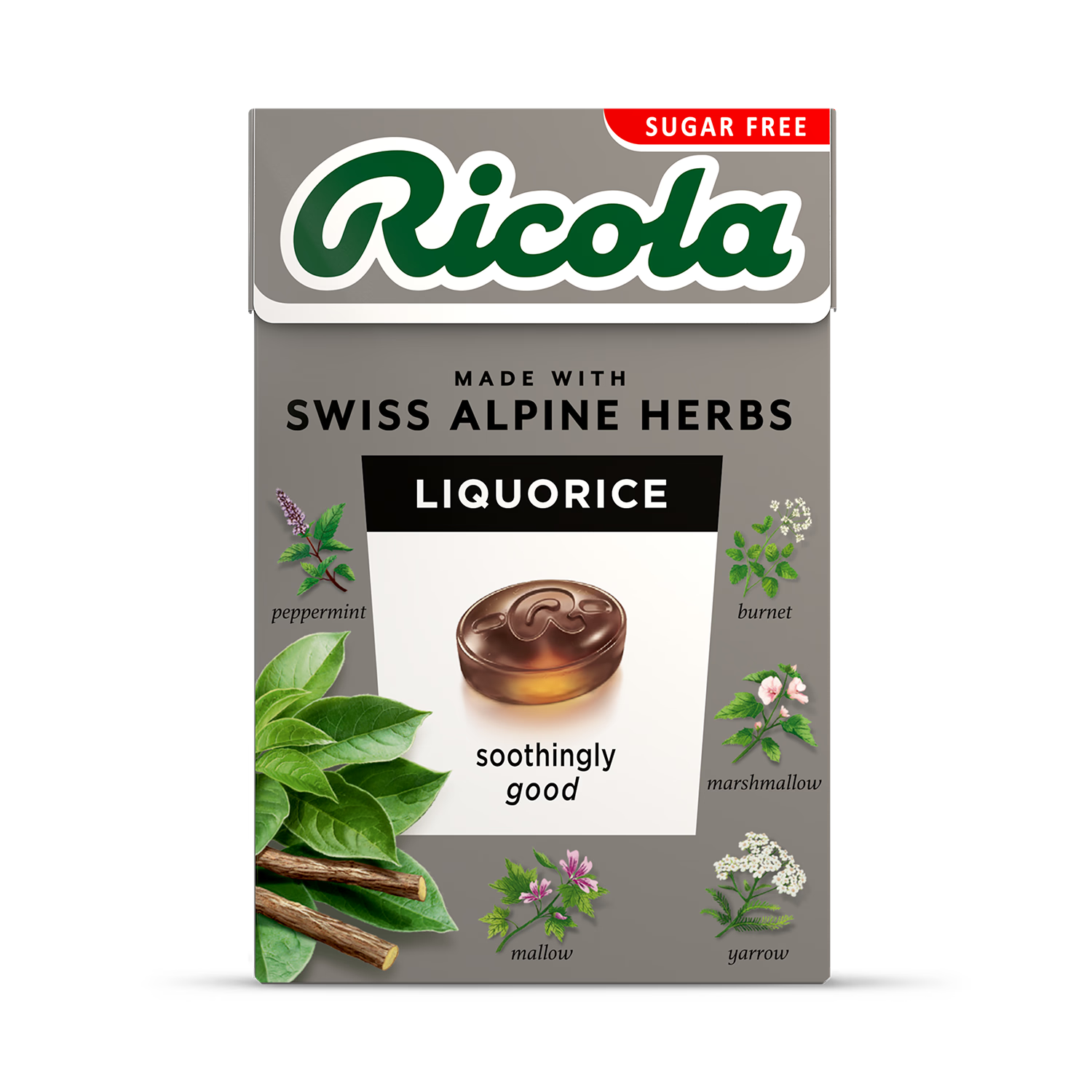 Ricola liquorice herbal sweets sugar-free 45g - British product