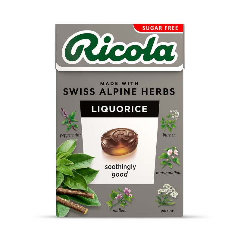 Ricola liquorice herbal sweets sugar-free 45g - British product