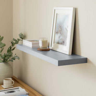 Argos Argos Home Jak 80cm Floating Shelf - Grey Gloss- Buy online at McGrocer