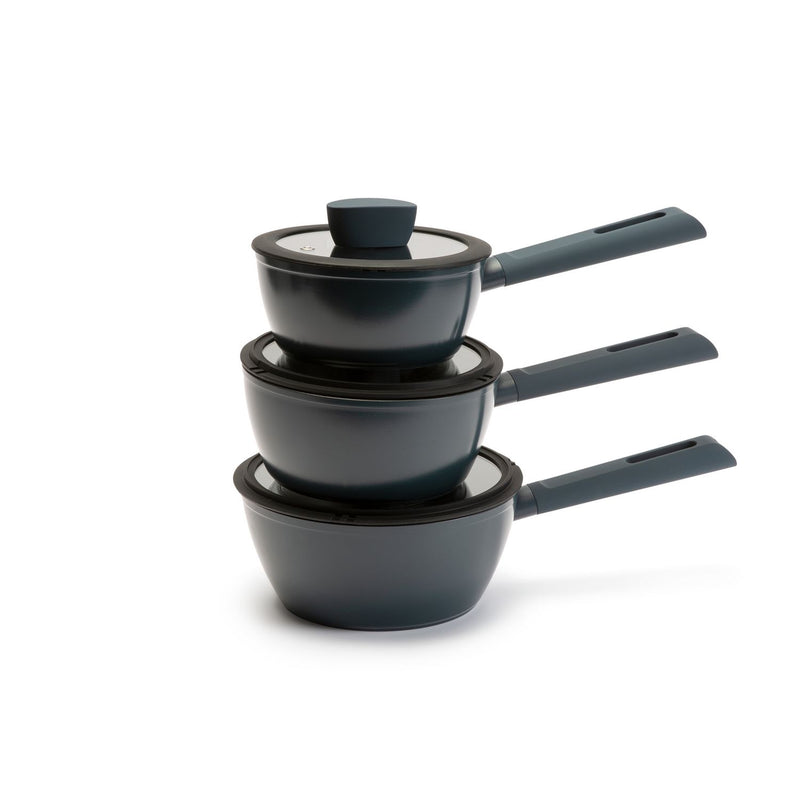 Habitat 3 piece pan set 16cm 18cm 20cm (British brand)