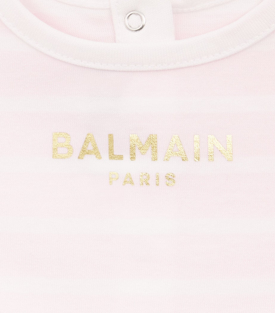 Balmain kids cotton stripe dress and bloomers set 6-36 months - British product