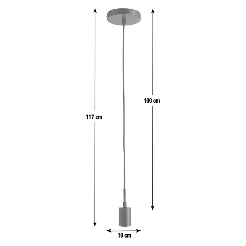 Habitat Lockie black metal ceiling pendant light - British product