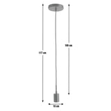 Habitat Lockie black metal ceiling pendant light - British product