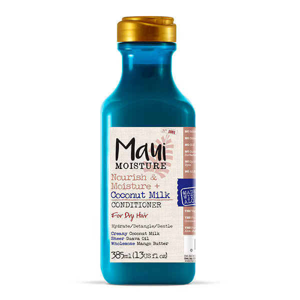 Maui Moisture Coconut Milk Conditioner, imported from the UK