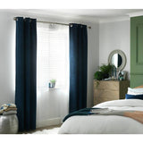 Habitat cord eyelet curtains Navy 117x137cm, imported from the UK