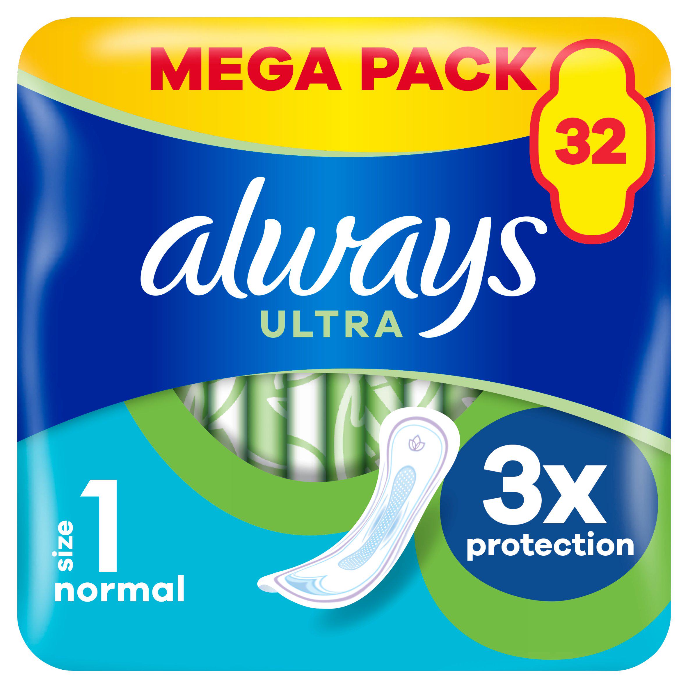 Always Ultra Sanitary Towels Normal Size 1 x32 bladder weakness Sainsburys   