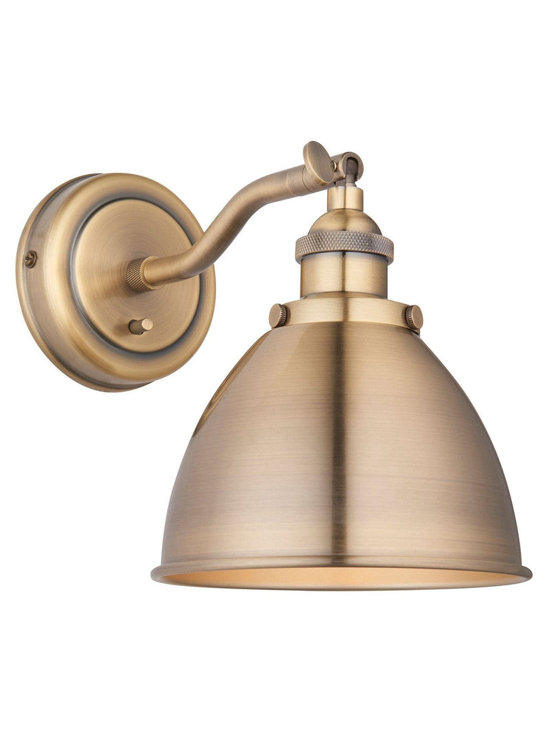 Gallery Home antique brass Langley wall light, UK version