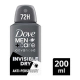 Dove Men+Care Advanced Invisible Dry 72hr Anti-Perspirant Deodorant Spray protection from sweat, odour and white marks 200ml GOODS Boots   