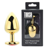 Loving Joy Toosh gold heart plug red stone, imported from the UK