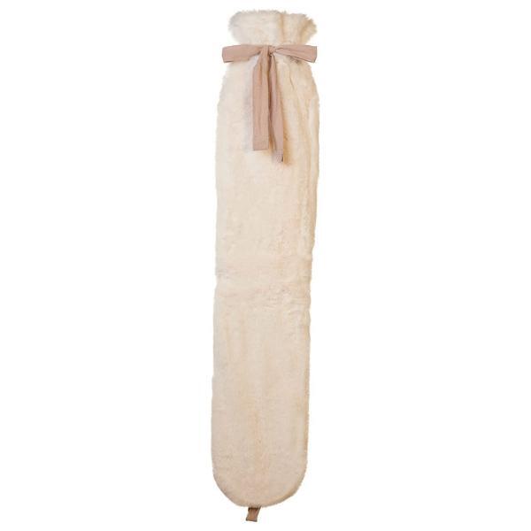 Aroma Home long faux fur hot water bottle in winter white - British product
