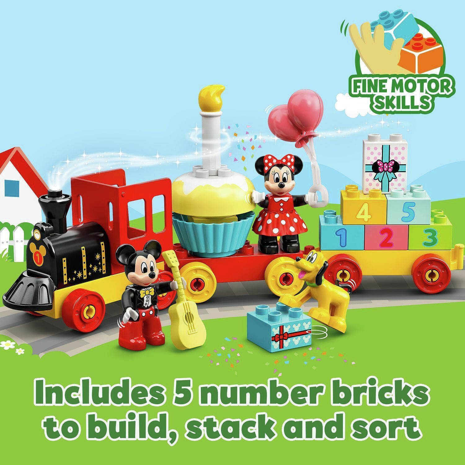 LEGO DUPLO Disney Mickey and Minnie birthday train set 22 pieces - British product