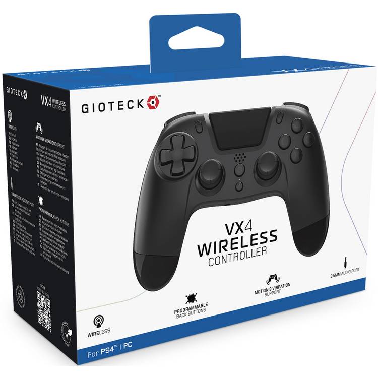 Gioteck VX4 PS4 wireless controller black - British product