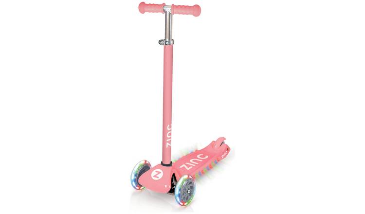 Zinc T-Motion Kids Light Up 3 Wheel Scooter - Pink