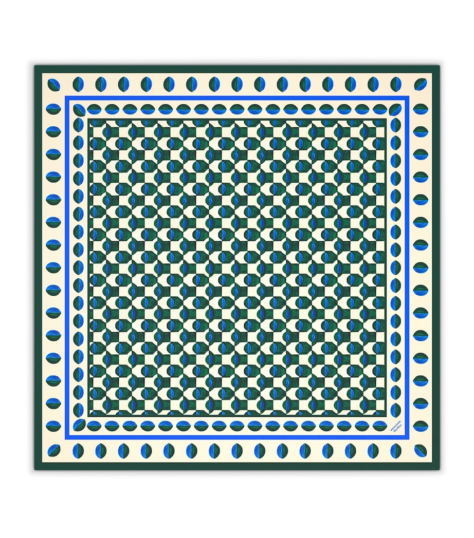 Weekend Max Mara Schal mit geometrischem Print 90x90cm, importiert aus dem Vereinigten Königreich