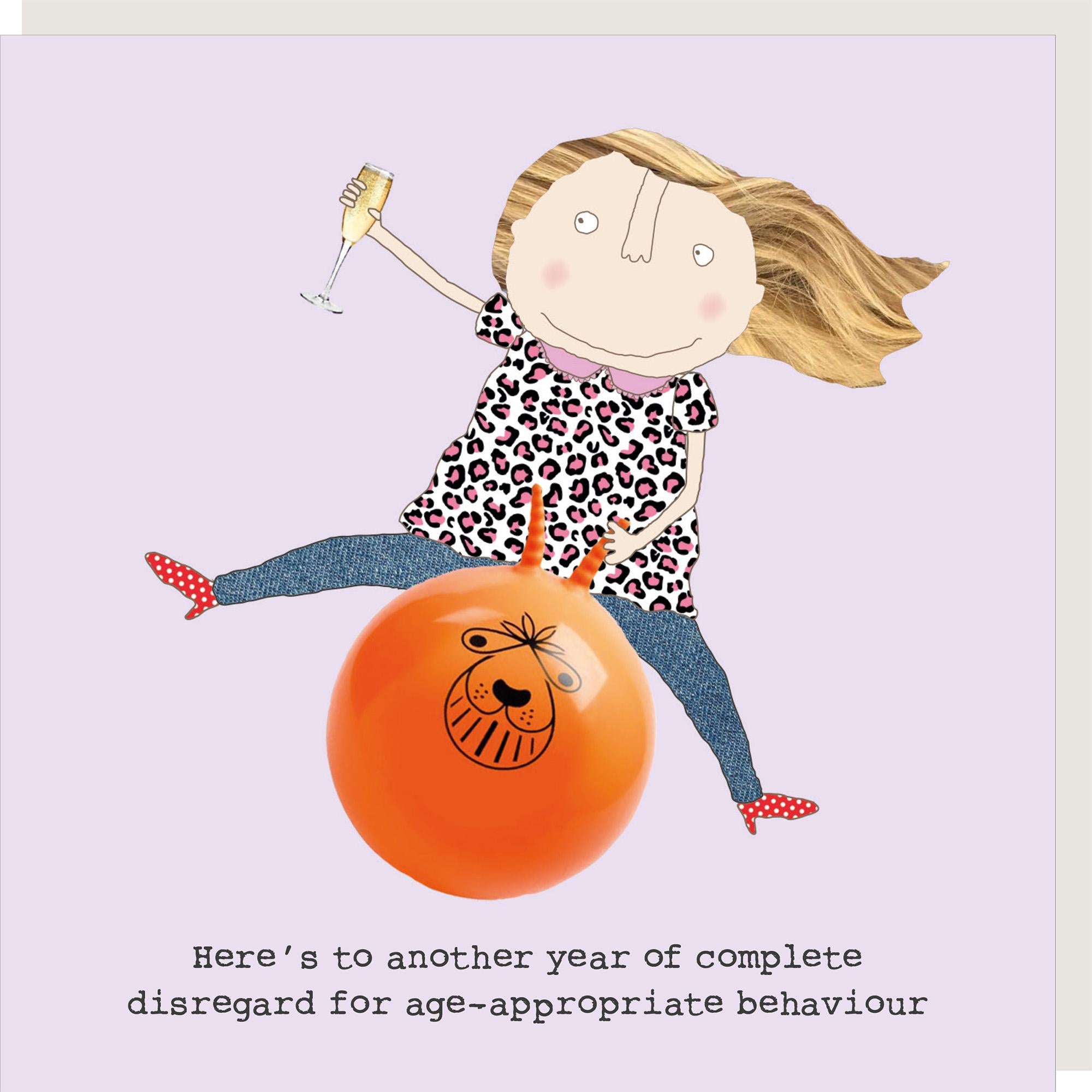 Rosie Made A Thing LTD Birthday Card Space Hopper Fun Greeting Card GOODS Sainsburys   