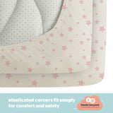 Silentnight Safe Nights Nursery Pink Fitted Sheets - Crib