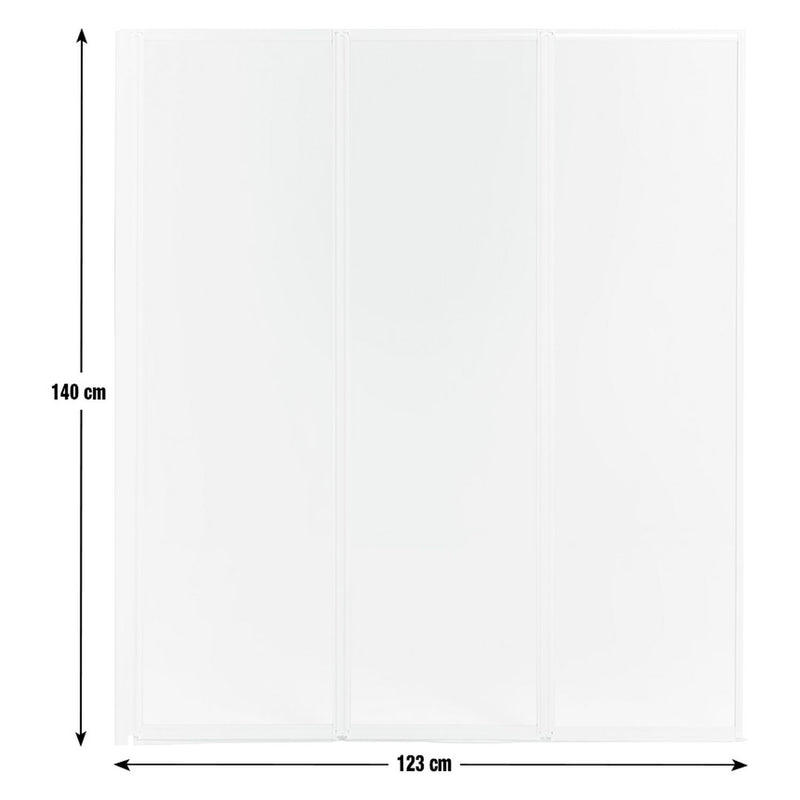 Argos Home folding shower screen white 1400x1230mm, UK version