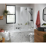 Argos Home folding shower screen white 1400x1230mm, UK version