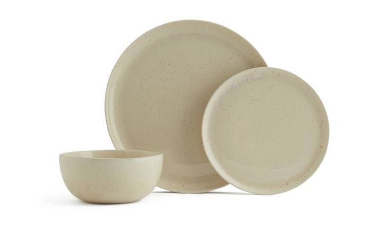 Habitat Evora 12 Piece Stoneware Dinner Set - Natural GOODS Argos