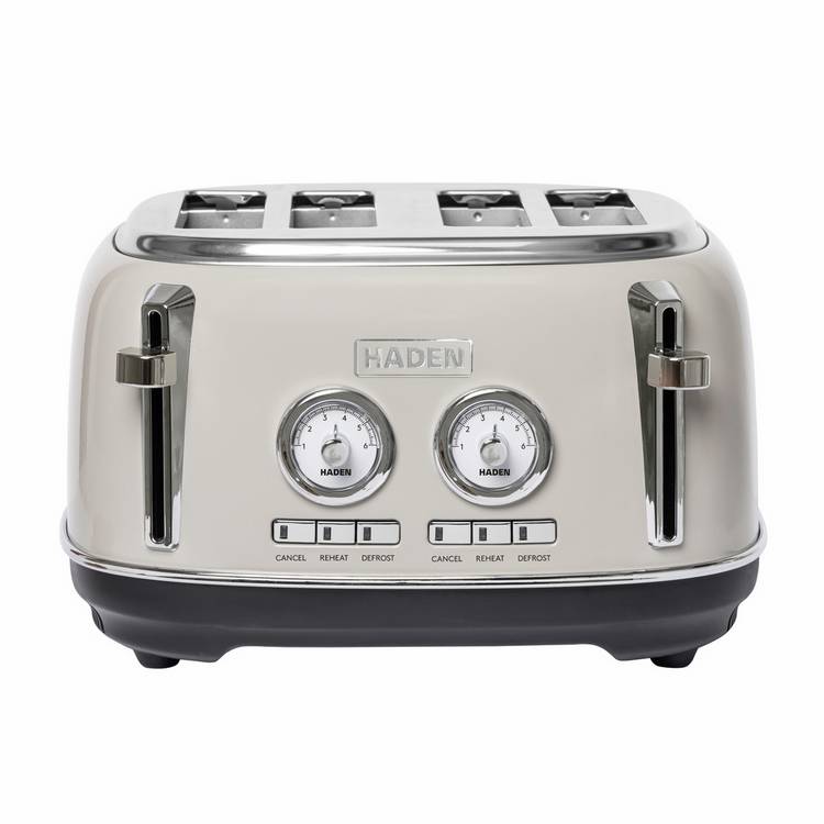 Haden Jersey 4 slice toaster in putty - British product