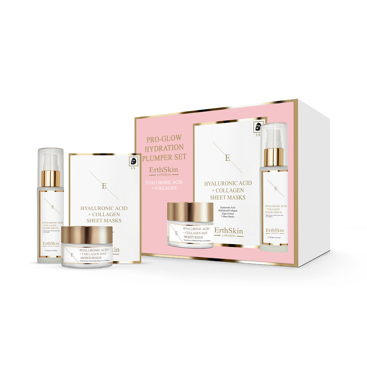 Erth Skin London PRO GLOW hydration plumping set (British brand)