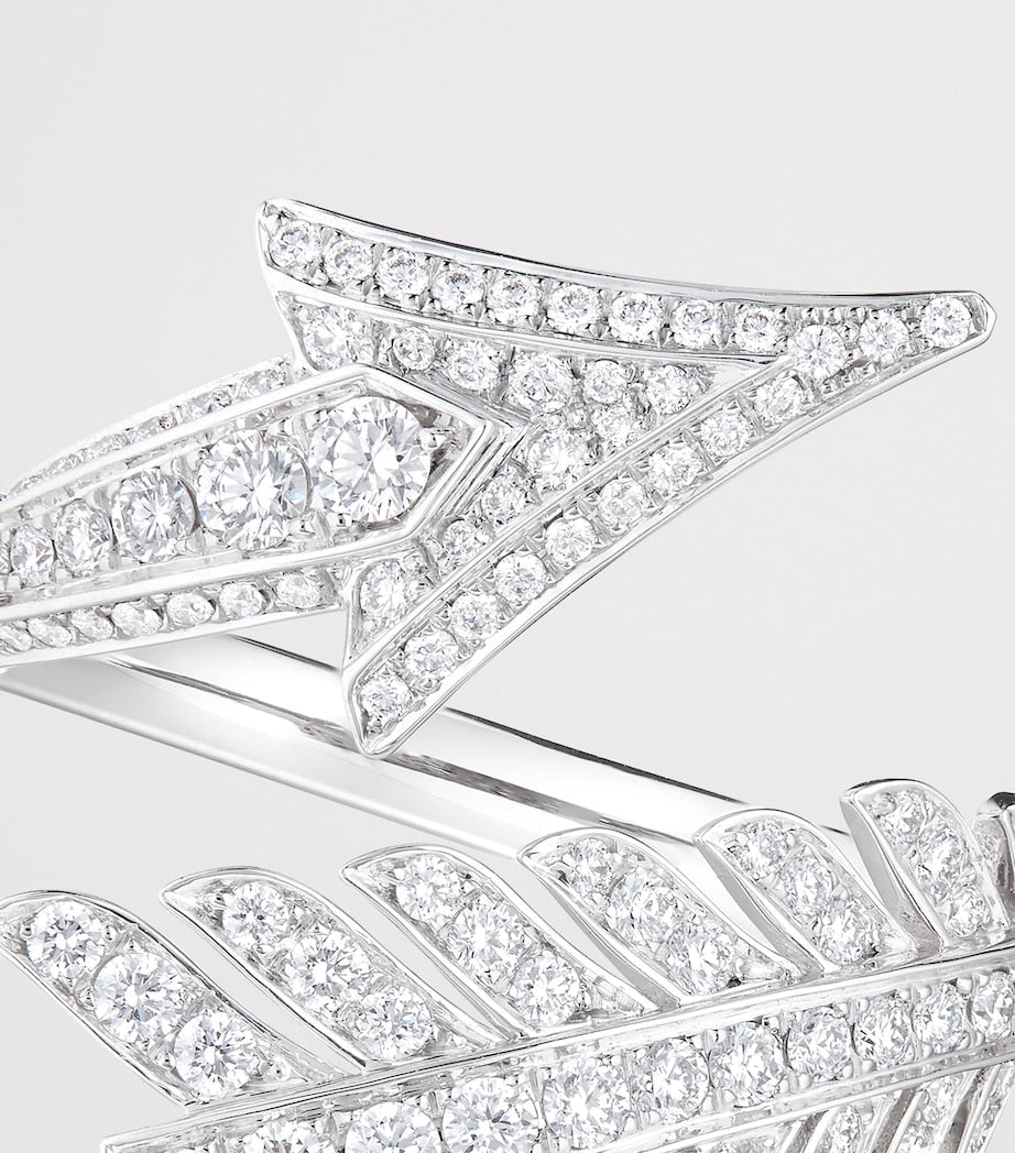 Boucheron Nature Triomphante Flèche white gold diamond ring (British brand)