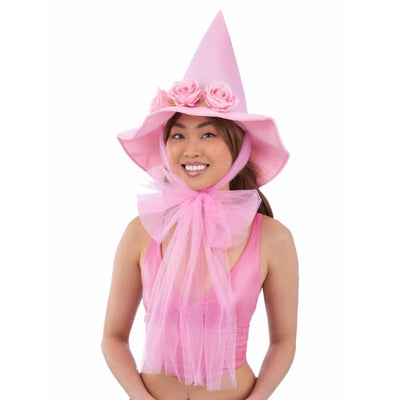 Superdrug Smiffys Pink Floral Good Witch Hat with Mesh Bow- Buy online at McGrocer