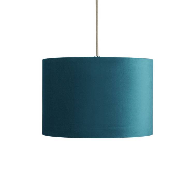 Habitat blue velvet lampshade 30cm (British brand)