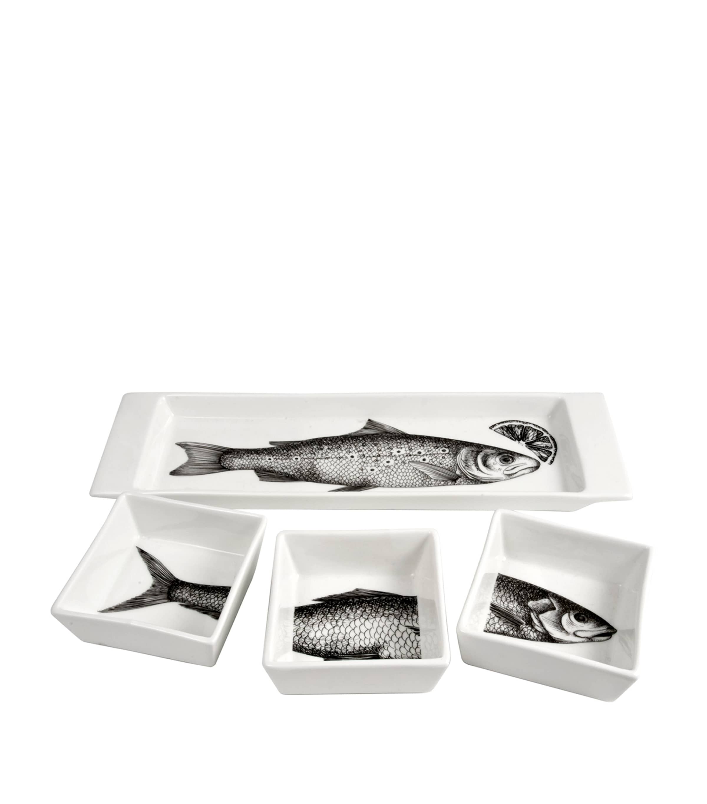 Fornasetti Porcelian Grande Pesci appetizer set - British product