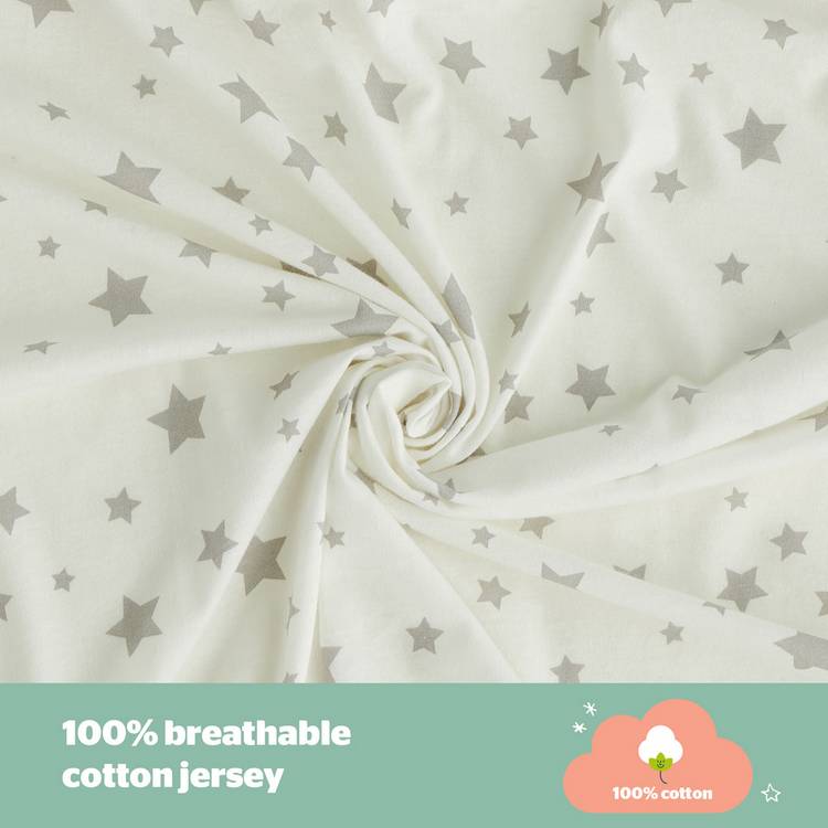 Silentnight grey fitted sheets for Moses basket, UK version