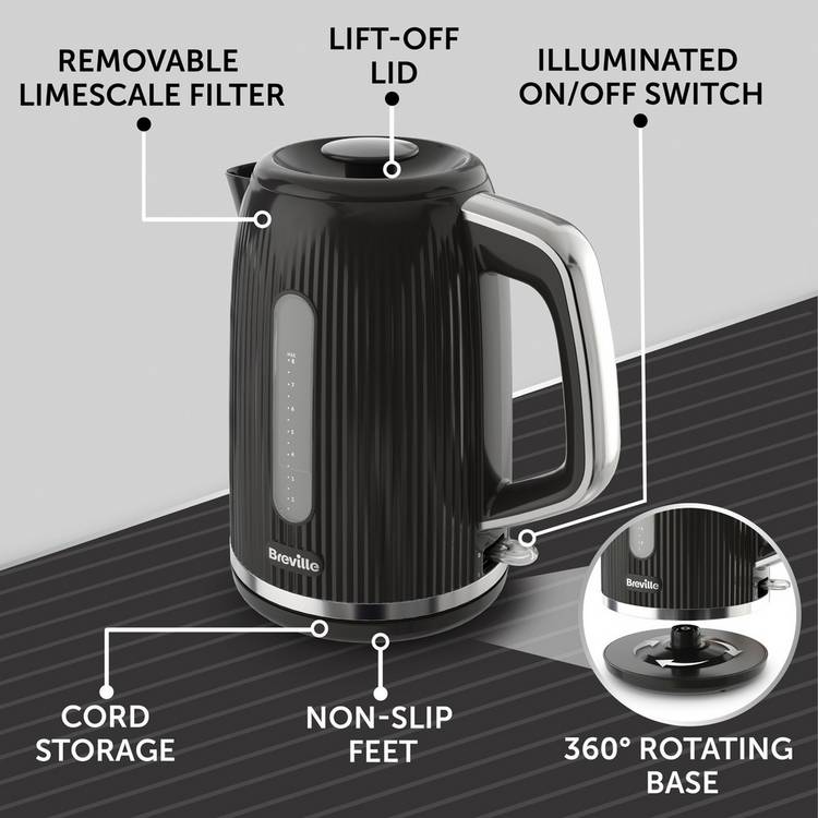 Breville Bold kettle 1.7L black - British product