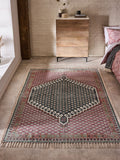 French Connection Pink Poppyfield Printed Flatweave Rug, UK version